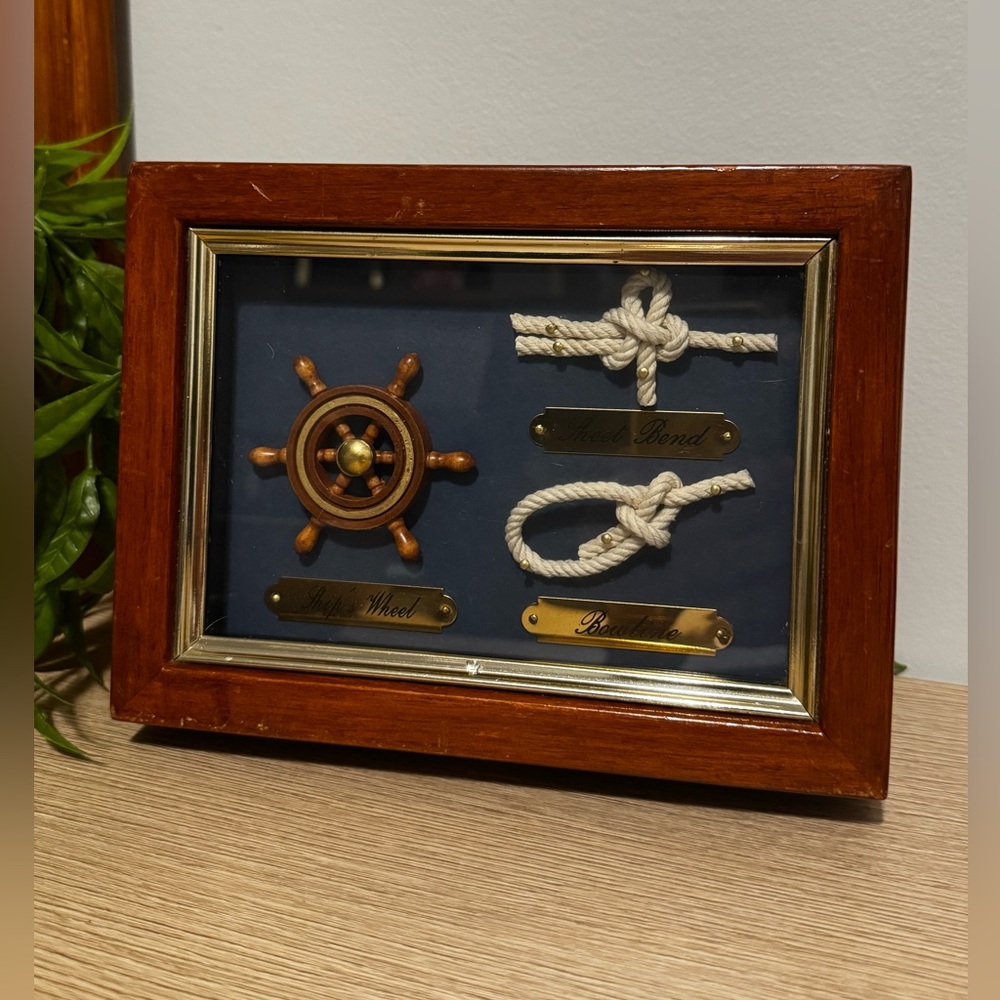 Nautical Knot and Wheel Shadow Box